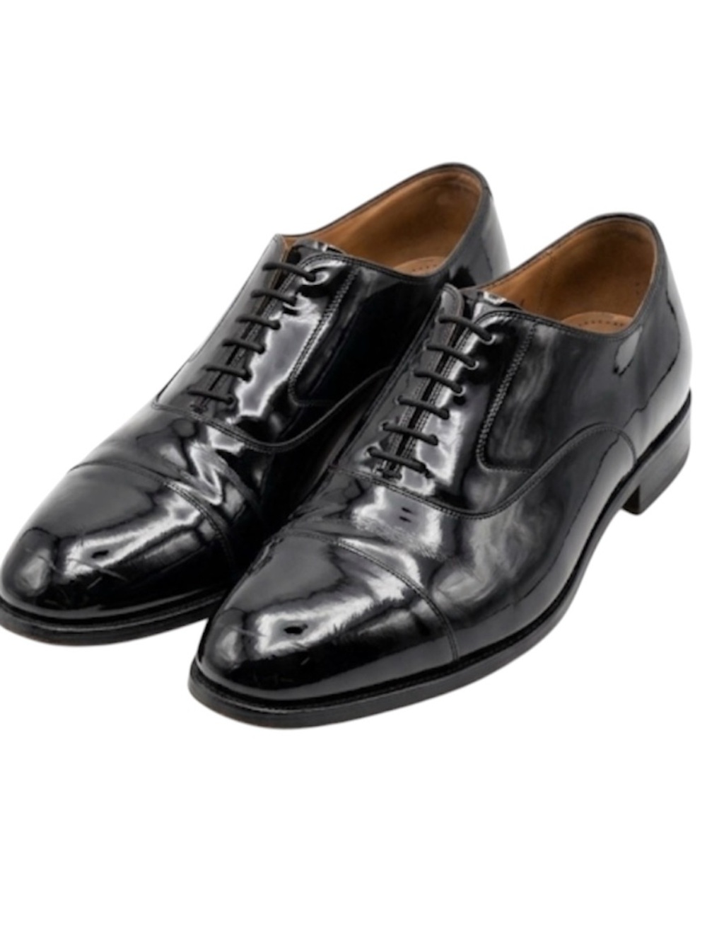 Johnston & Murphy Men’s Black Cap Toe Oxford Dress Shoes 11D Italy Leather